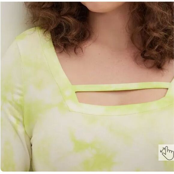 Torrid Strappy Square Neck Tee Super Soft Lovesick Tie Dye 2X NWT - Picture 2 of 8